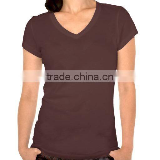 women v neck plain casual t shirt of short sleeves