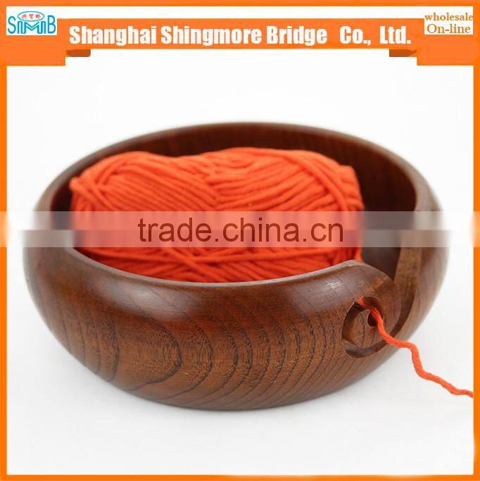 china factory direct wholesale yarn bowl hand knitting wooden yarn bowl wooden