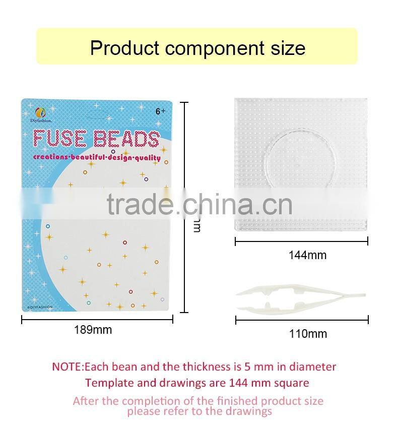 iyfashion 5mm hama perler fuse beads the creamslice set with puzzle iron paper and twezzer hama beads toys for kids 18024