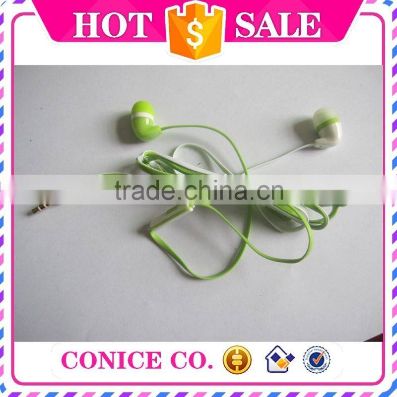cheap promotion green and white colorful silicone micro earphone with rubber cover