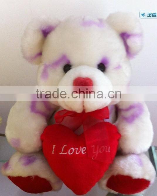 factory supply soft grey Valentine bears for kids