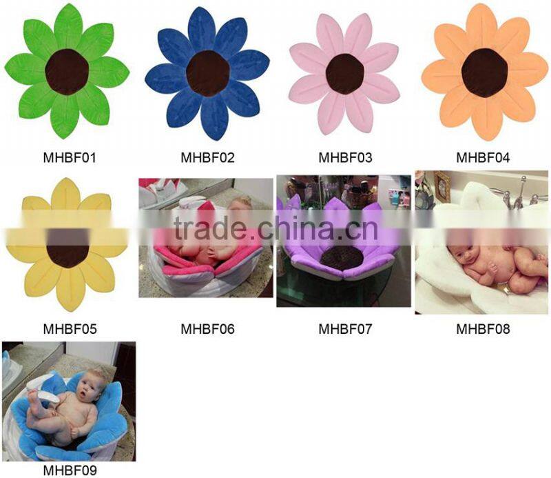 Soft lotus shape baby bath pillow infant baby bath mat M7041708