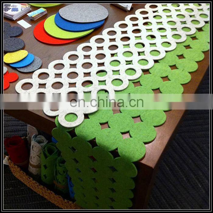Long circle style die cut felt table runner,table mat