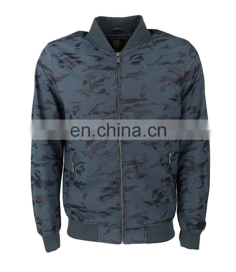 2017 OEM Service Supply Type camouflage pu leather jacket men