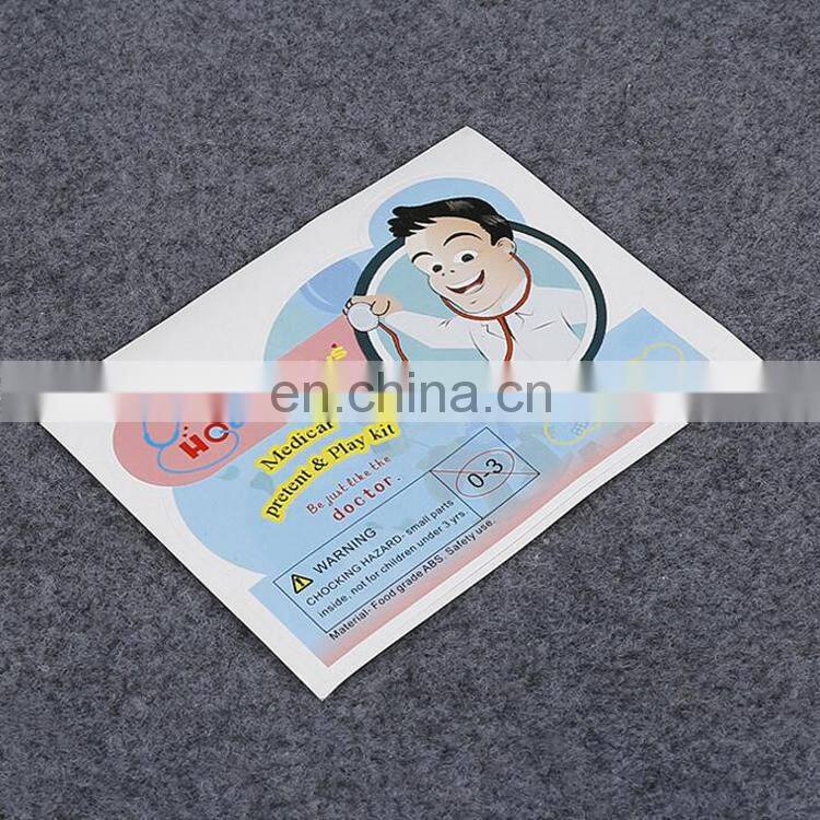 Wholesale customized colorful printing piece cut paper self adhesive stickers for hospital medical label