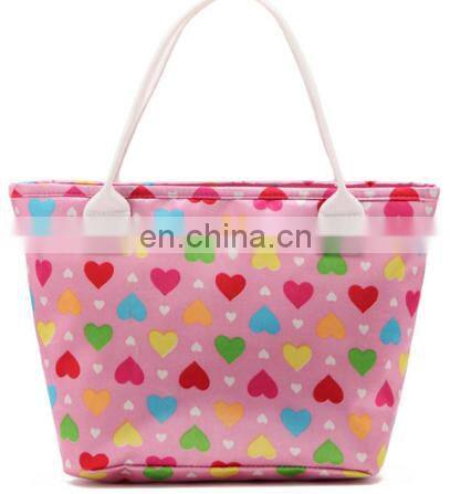 Wholesale fashion cooler bag polyester printing lunch bag from factory
