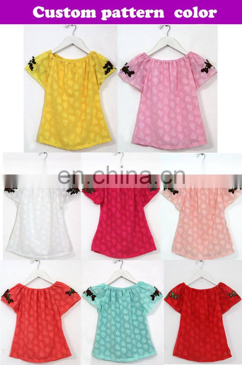 Chinese bulk wholesale boutique outfits kids clothing t-shirt for girls