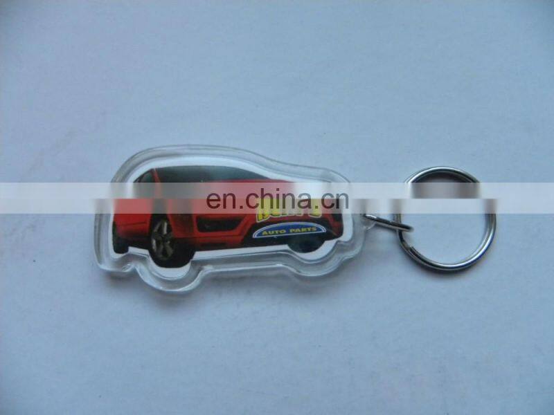 plastic acrylic clear witn any logo motorcycle keychain
