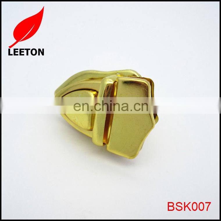 Metal gold leather bag lock