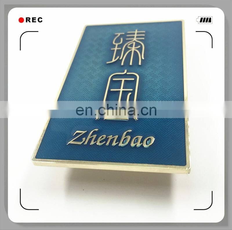 Custom design cheap adhesive metal small metal logo labels