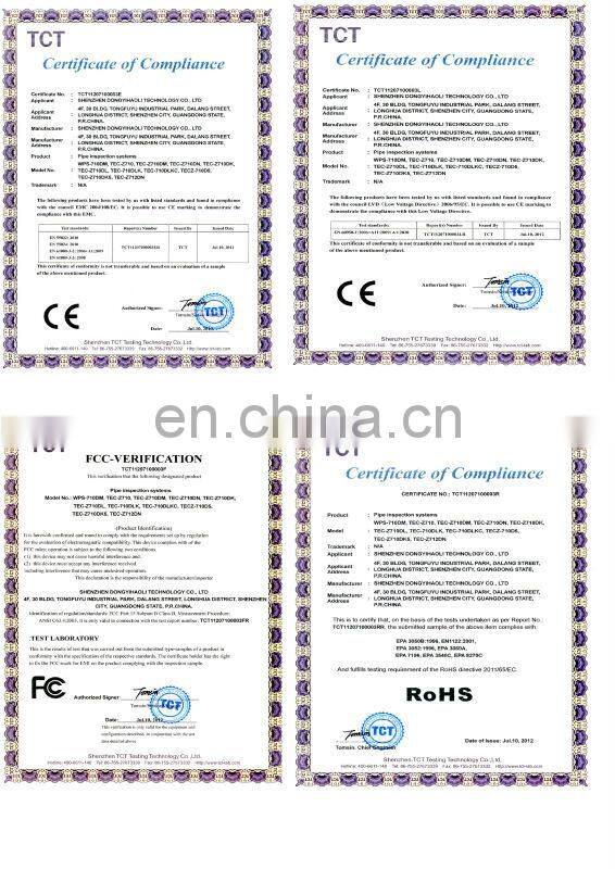 7" LCD screen video sewer pipe inspection camera with keyboard and metre counter TEC-Z712DN