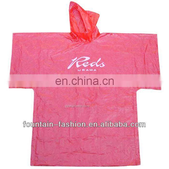 CHEAP ONE TIME USE HOODED PE PONCHO