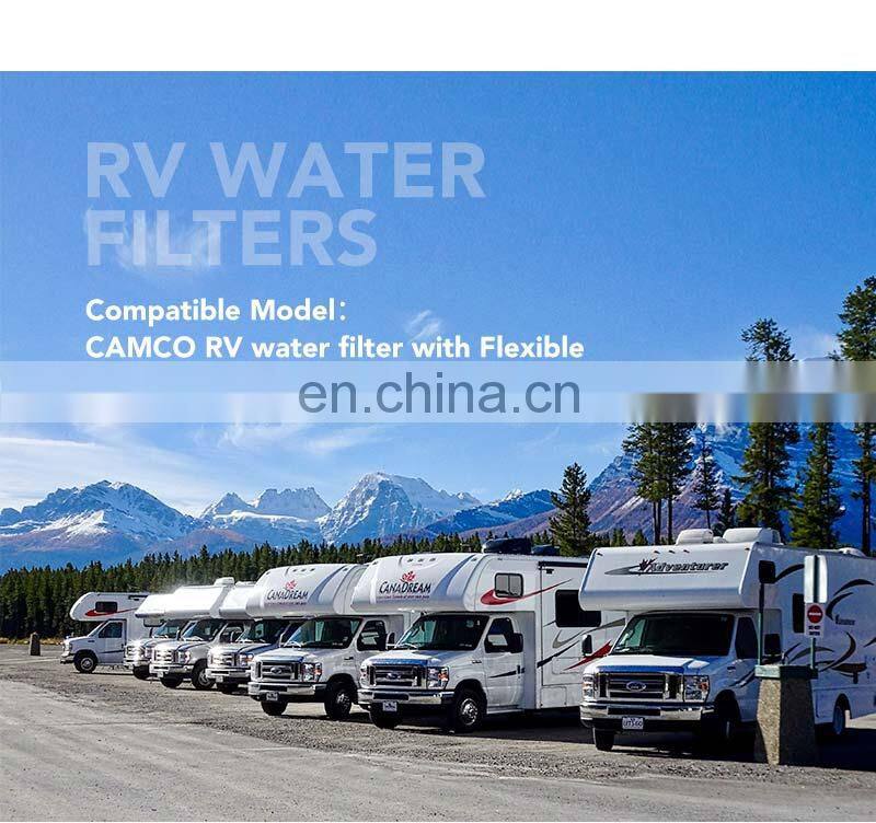 RV Water filter with Flexible Hose Protector remove Chlorine Sediment in drinking water
