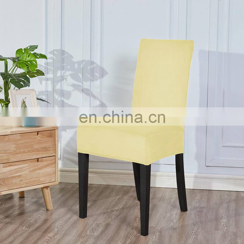 2019 hot sale popular hotel wedding pure hue chair cover polyester fiber chair cover
