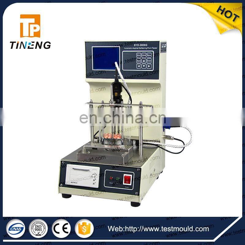Automatic asphalt ball and ring softening point tester