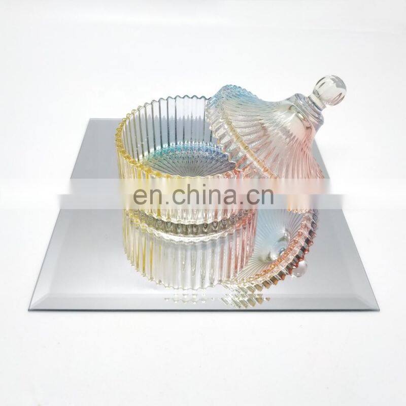 Christmas party decor table centerpieces mirror candle plate