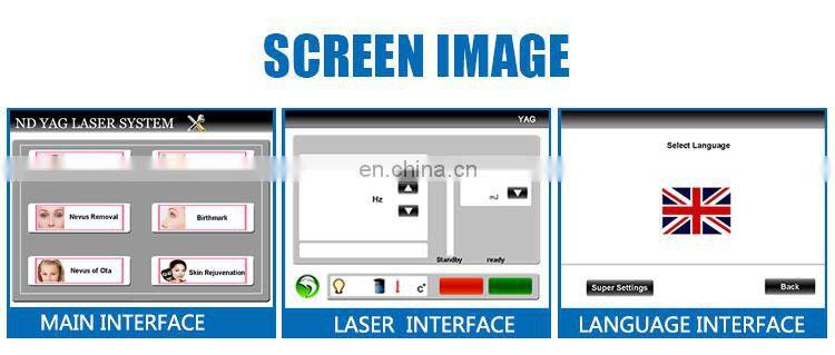 Fast treatment effect ND YAG Q- Switched tattoo removal machine ND Yag painless laser tattoo removal machine