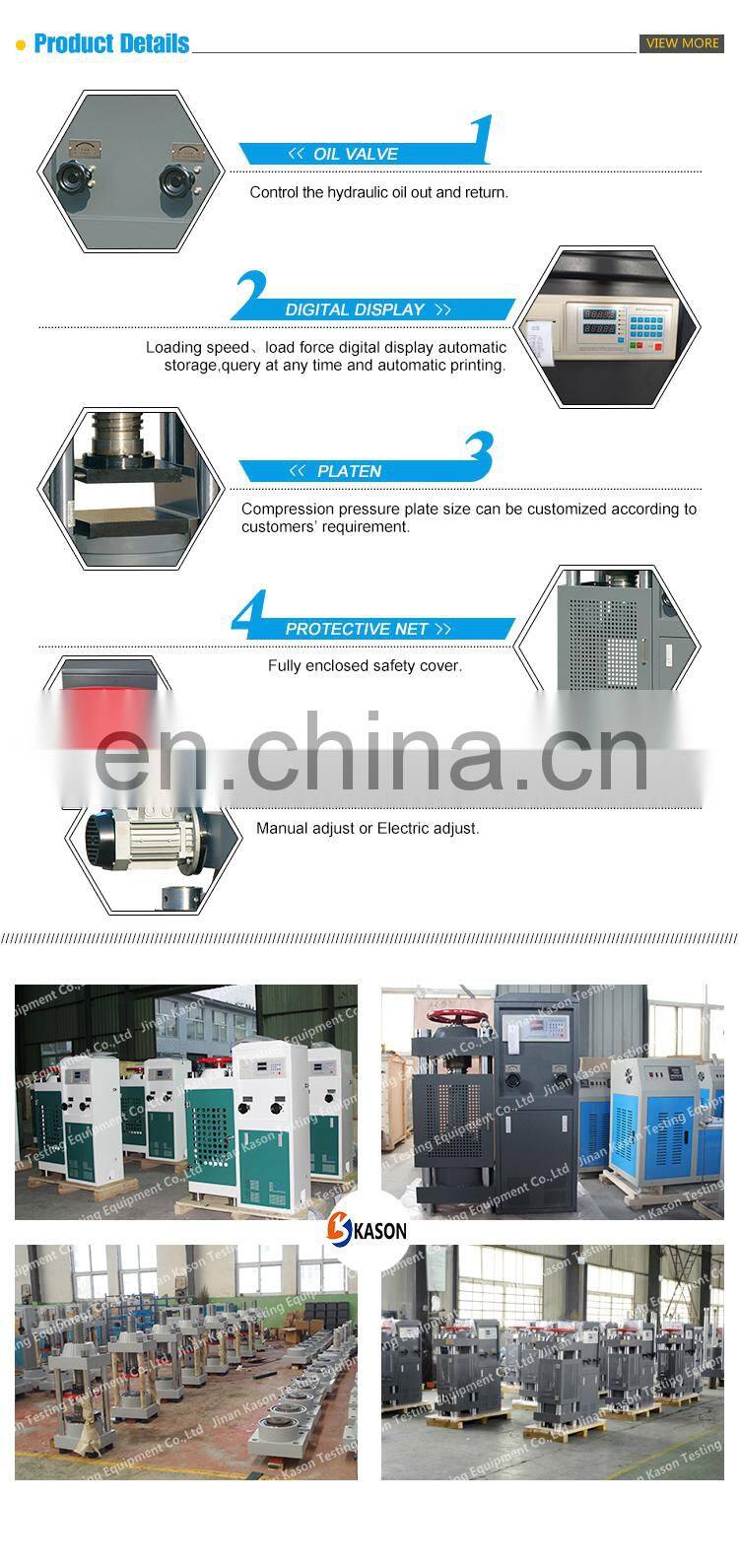 YES-1000 Price Digital Display Brick / Concrete Compression Testing Machine / Manual cement compressive strength testing machine