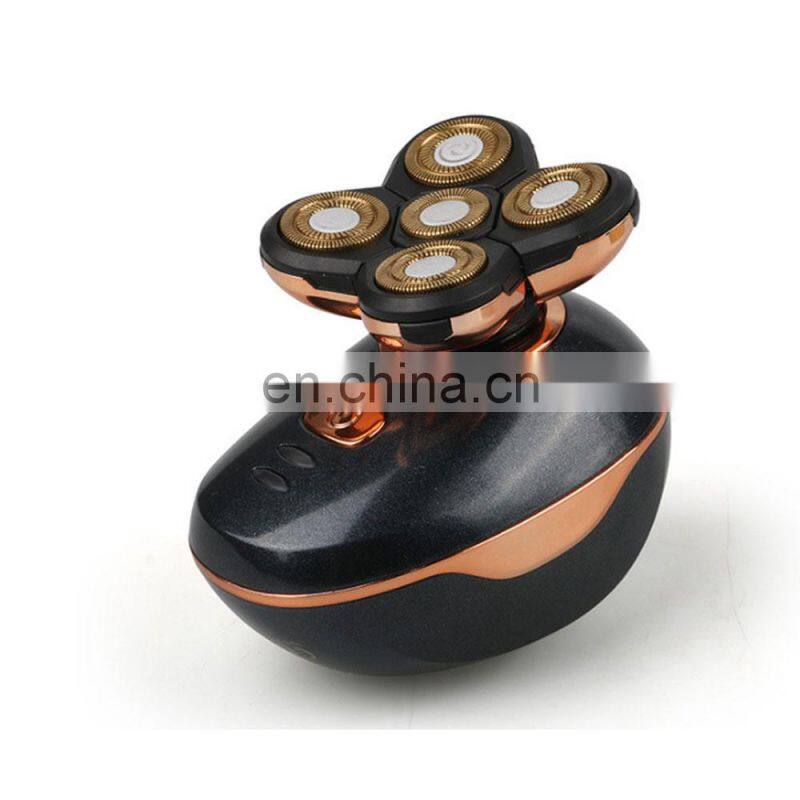 2020 New Model Waterproof Rotary Razor Beard Clipper Hair Trimmer Face 5 Headed Electric Shaver Razor Rechargeable Male Usb OEM