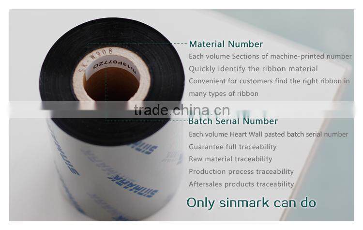 SINMARK H60300 wax resin thermal transfer ribbon ,wax resin ribbons,resin wax