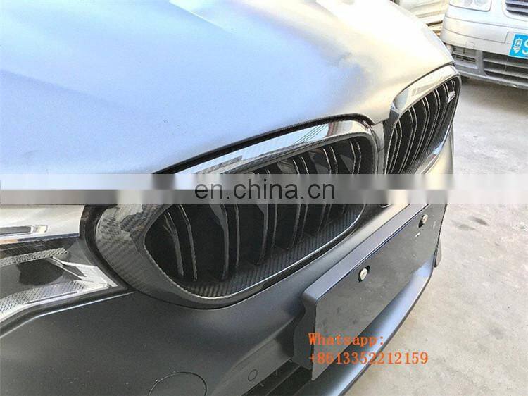 M5 F90 dry carbon fiber material grille cover fit for F90 front bumper replace grille