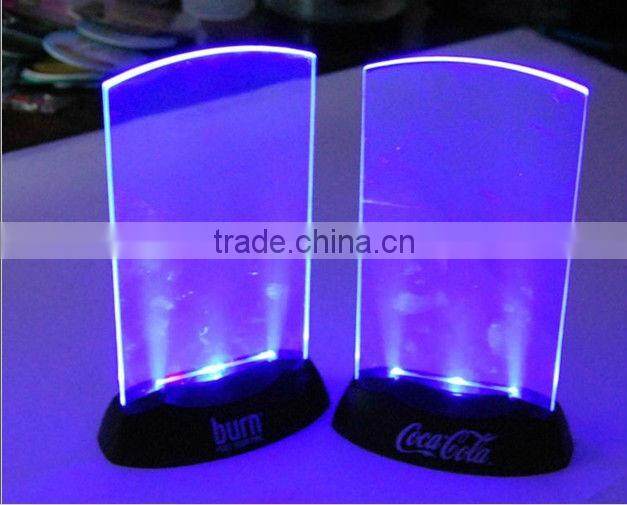 Table light up menu display