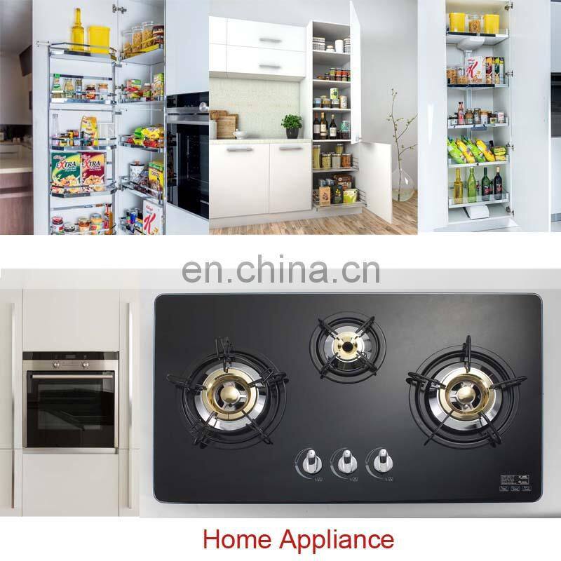New classic kitchen cupboard design handleless kitchen cabinet