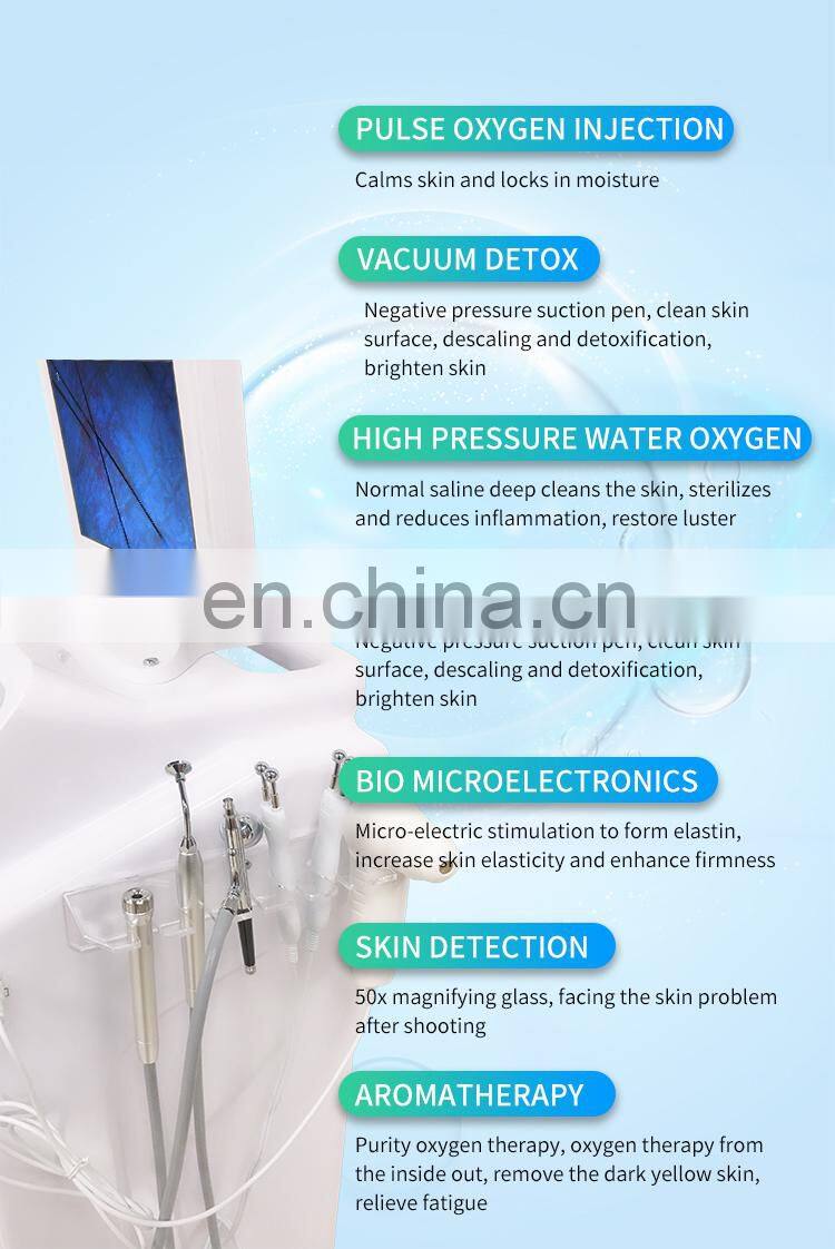 2020 New Arrival Water Oxygen Jet Facial Machine Skin Test Deep Cleaning Hydration Lifting Skin Care Beauty Instrument