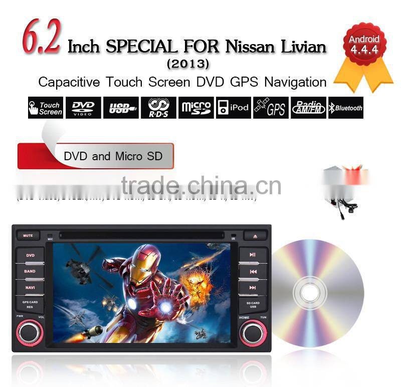 ANDROID4.4 OEM IN CAR DOUBLE DIN DVD FOR NISSAN LIVINA 2013, TOUCH SCREEN,RADIO,GPS,WIFI,BLUETOOTH,SWC,MP3,USB,SD,AUX,3G OPTION