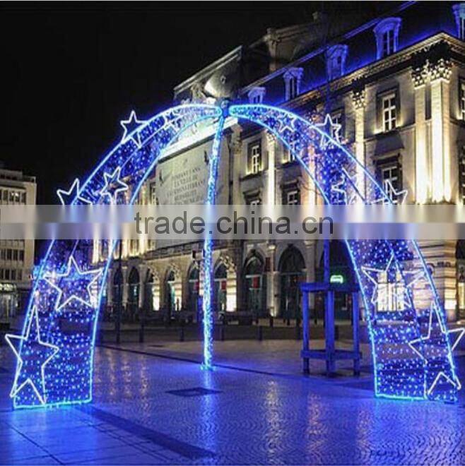 Star decoration outdoor christmas light arches