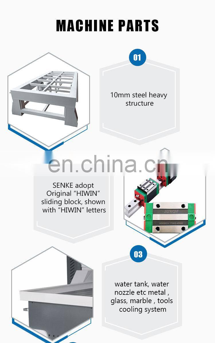 SENKE 2022 Factory Hot Sale 4*8 FT CNC Router Machine for Stainless Steel Copper Aluminum Plate Cutting