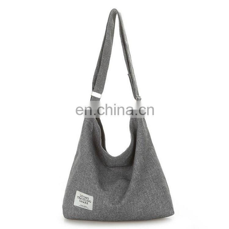 Casual Large Size 12OZ Canvas Shoulder Bag Crossbody Bag Canvas Tote Bag For Women