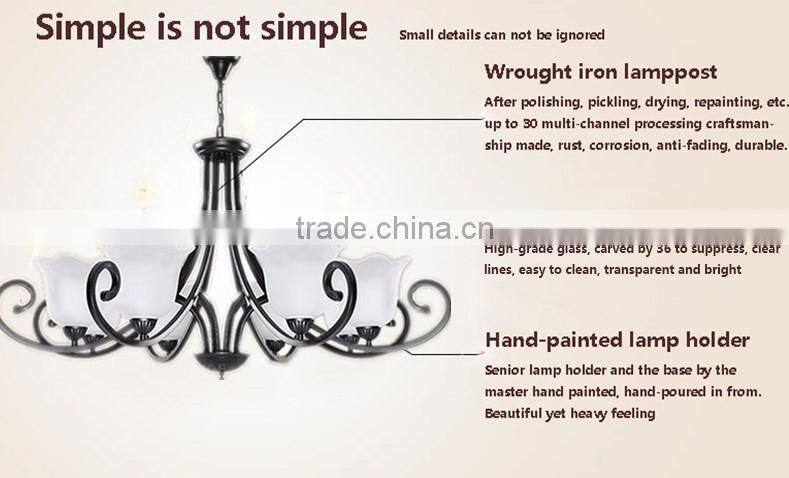 2016 new wrought iron candle chandelier