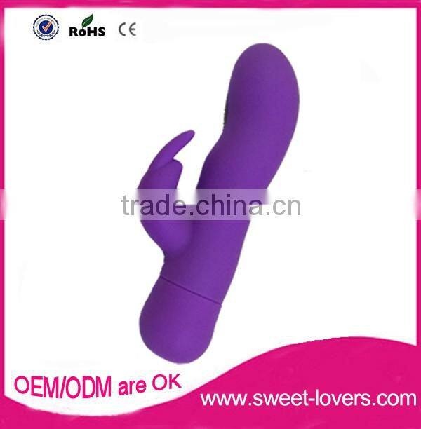 Hot Selling G Spot Vibrator Multi-colors waterproof two powerful quiet motors rabbit vibrator for women on sale