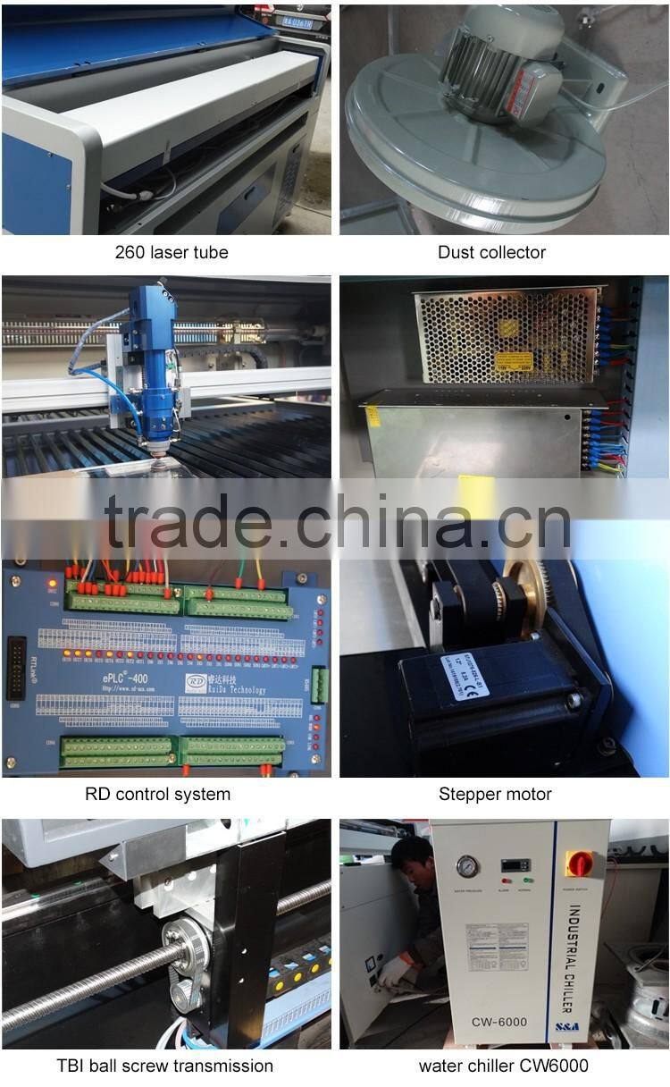High speed 260W CO2 laser cutting machine for Metal and nonmetal