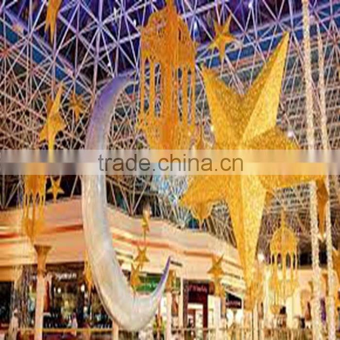 Hanging Ramadan Decoration Ramadan Star and Moon for Shopping Mall