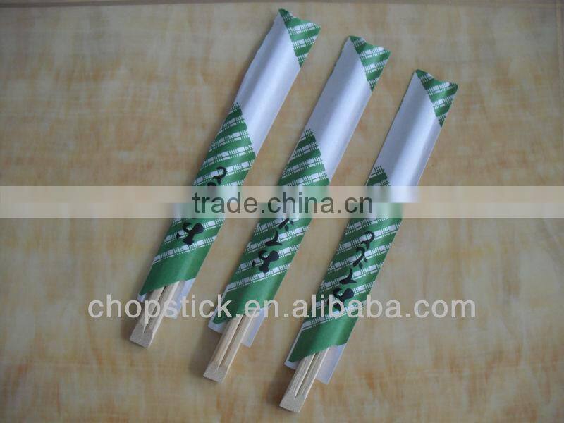 bamboo chopstick cover with half paper