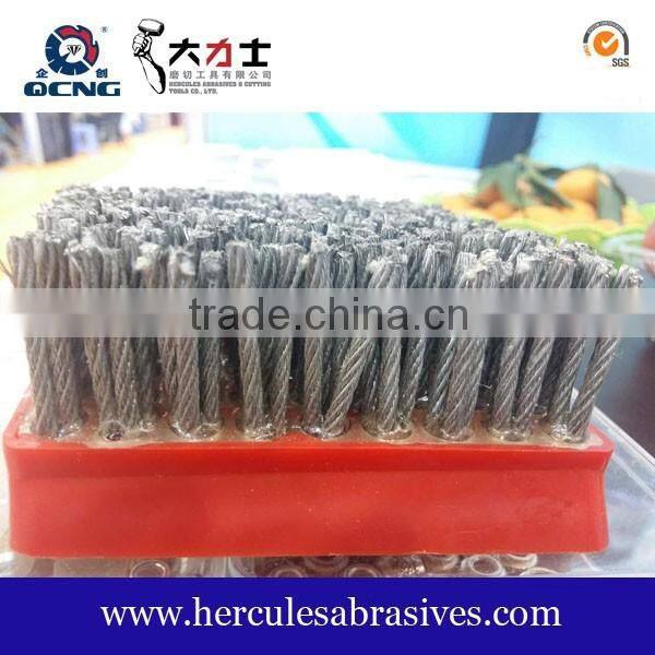 Marble frankfurt steel wire brush, steel rope brush for stone polishing