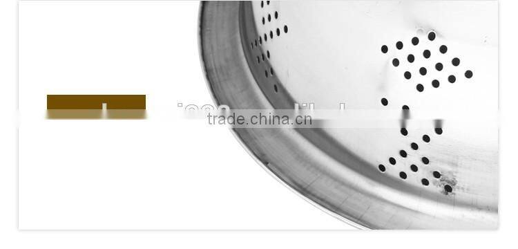 2016 hot kitchenware vegetable strainer basket/ stainless Drain basin/ Fruit Rice Colander
