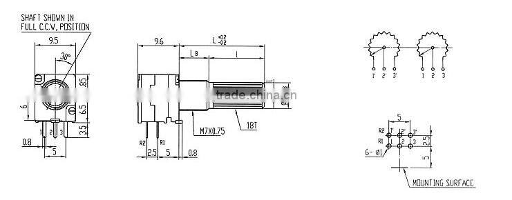 Chinese-made high-quality switch potentiometer