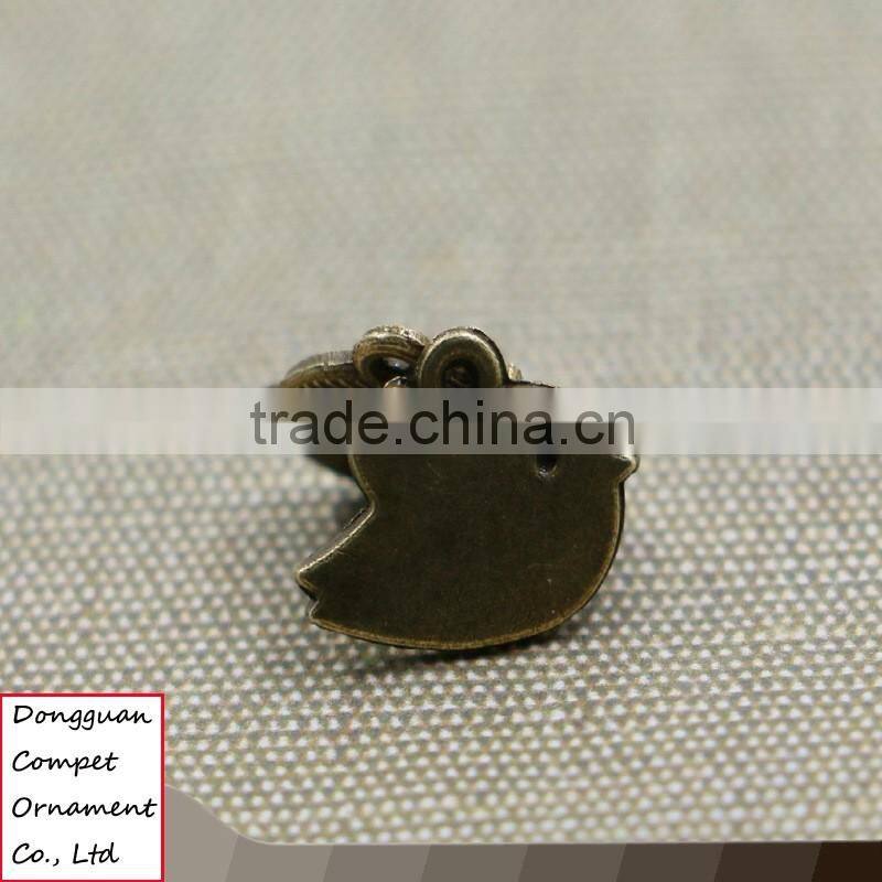 Manufacture selling ancient bronze zinc alloy diy birds pendant