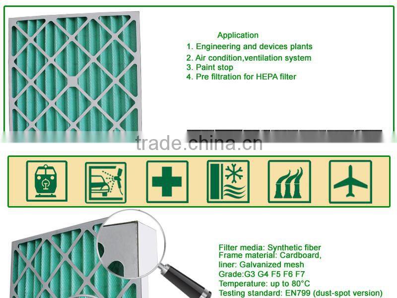 Cardboard pleated pre-filter