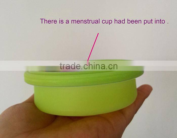 2016 Latest Chinese high quality menstrual cup with fold sterilizer cup