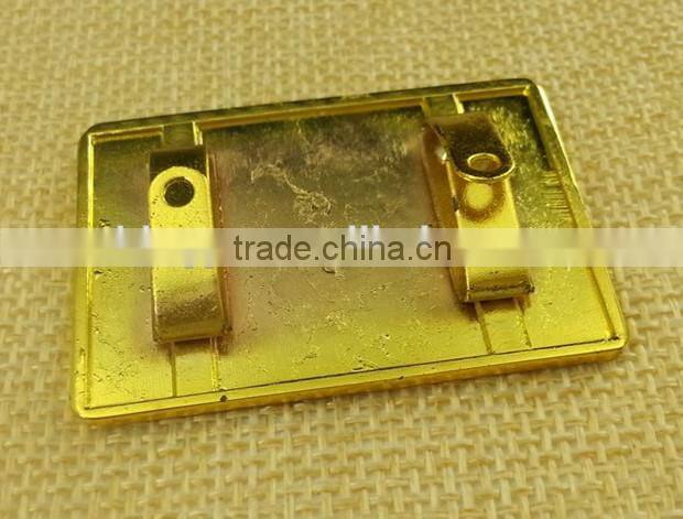 2015 New Arrive Retangle Shape Enamelled Metal Badgs For Shoe and handbag--15669