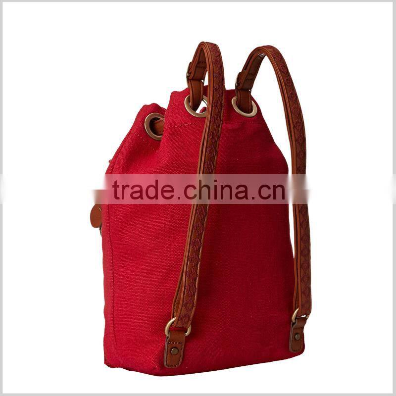 small quantity acceptable high quality wholesale custom leather strap backpack production