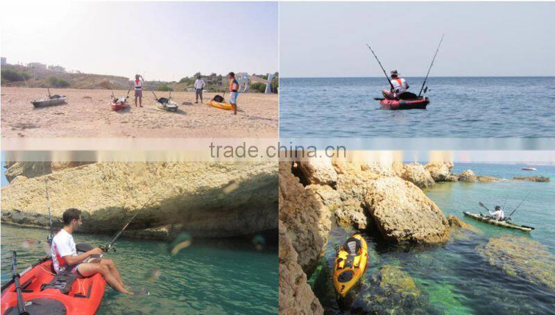 2014 wholesale fishig kayak with pedals and rudder