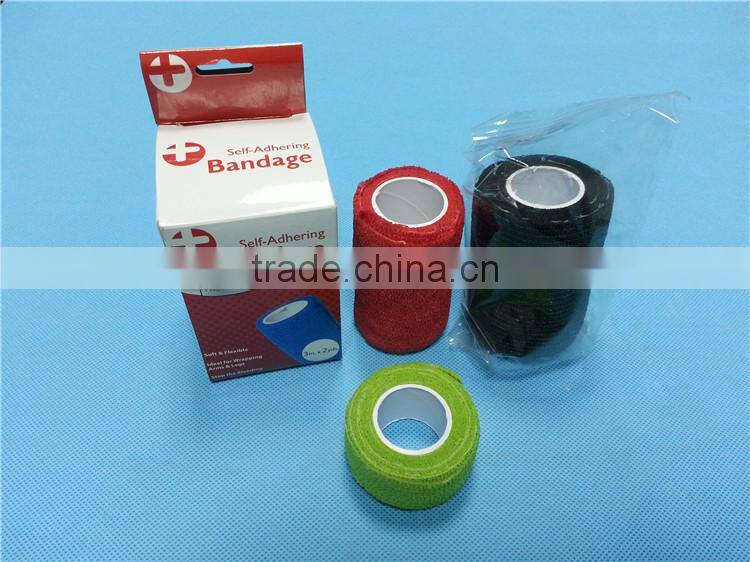 Nonwoven horse care self adhesive vet wrap elastic cohesive bandage