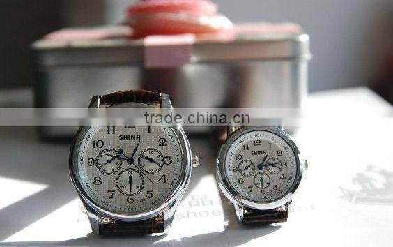 Three eye six stitches fashionable couple watches