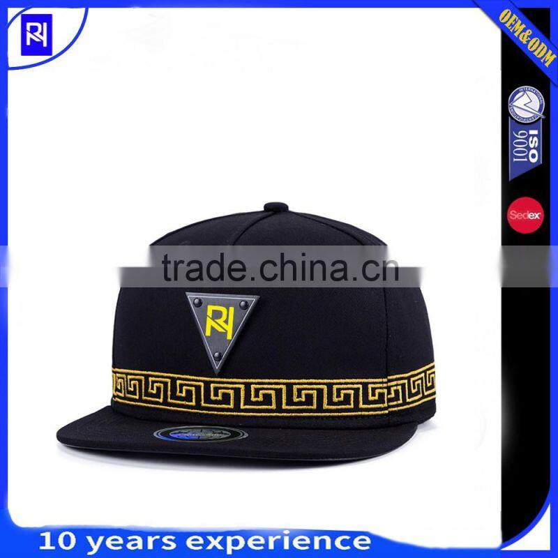 New fashion 5 Panels 100% Cotton embroidered Costom Snapback cap 5 panel baseball hats