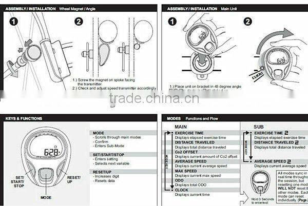 Waterproof bike computer with speedometer